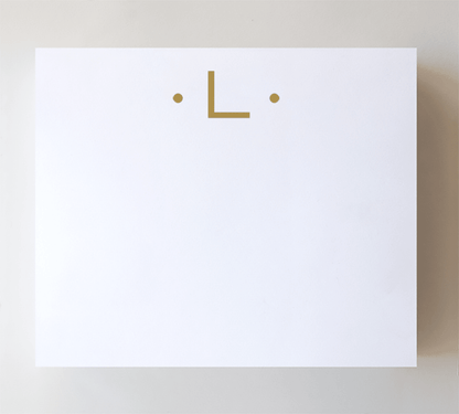 Initial Notepads with Acrylic Tray - Luxe Gold Foil: O - Bria Blair Creative