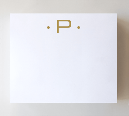 Initial Notepads with Acrylic Tray - Luxe Gold Foil: O - Bria Blair Creative