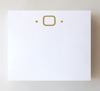 Initial Notepads with Acrylic Tray - Luxe Gold Foil: O - Bria Blair Creative