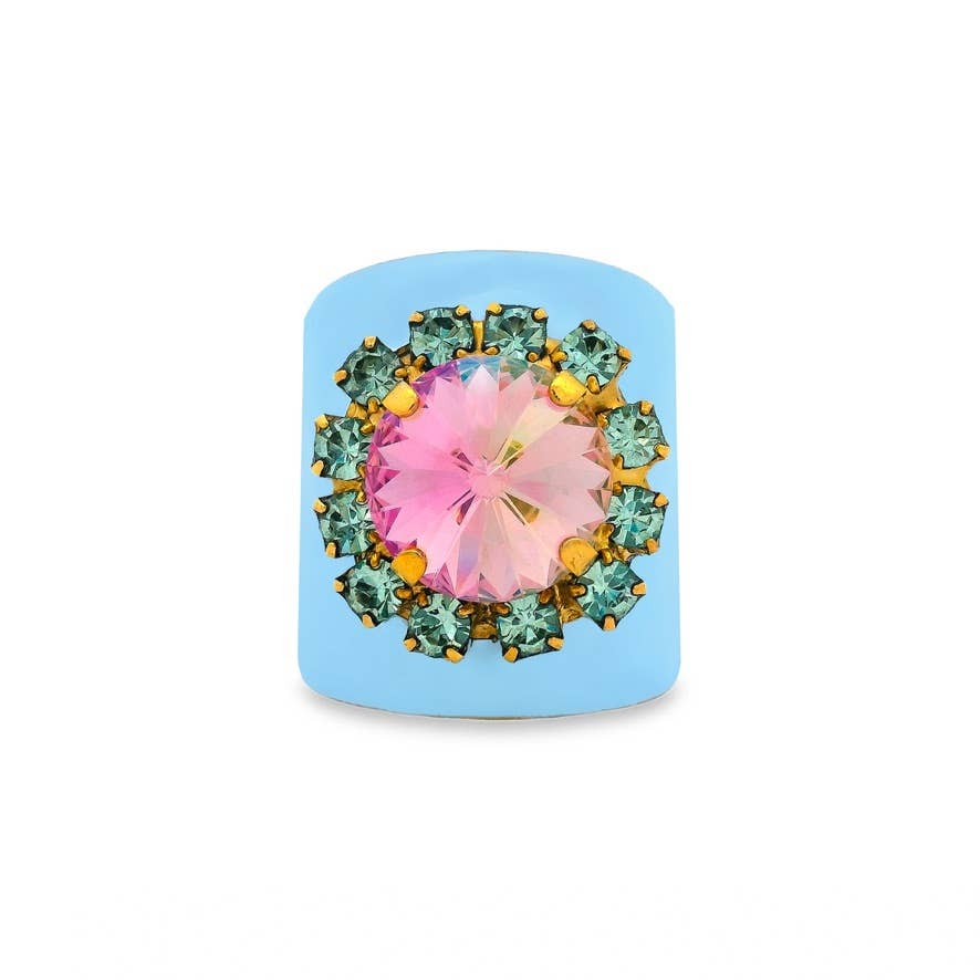 Jacci Ring in Enamel: Neon Yellow - Bria Blair Creative