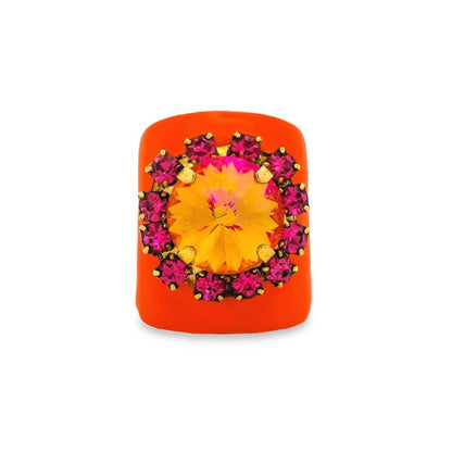 Jacci Ring in Enamel: Neon Yellow - Bria Blair Creative