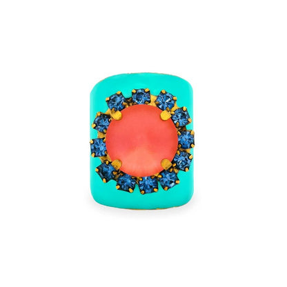 Jacci Ring in Enamel: Neon Yellow - Bria Blair Creative