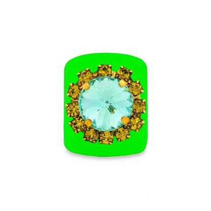 Jacci Ring in Enamel: Neon Yellow - Bria Blair Creative
