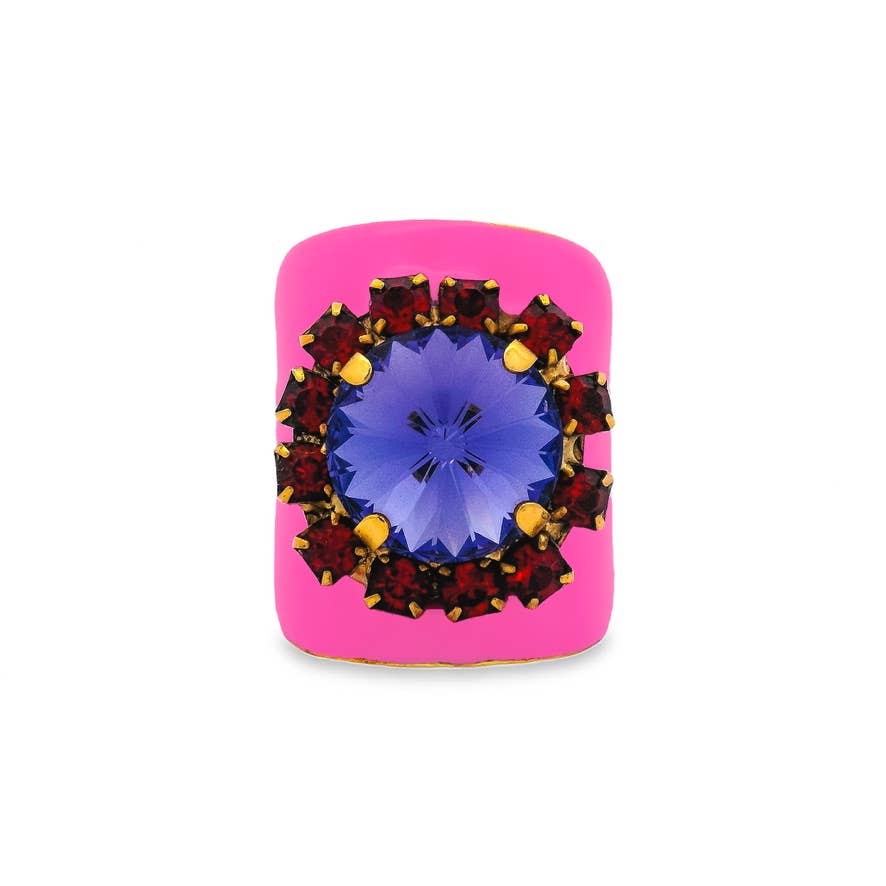 Jacci Ring in Enamel: Neon Yellow - Bria Blair Creative