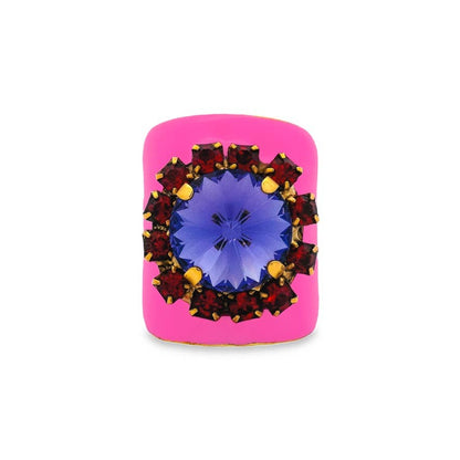 Jacci Ring in Enamel: Neon Yellow - Bria Blair Creative
