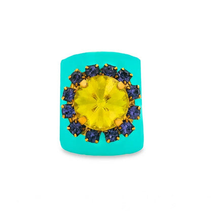 Jacci Ring in Enamel: Neon Yellow - Bria Blair Creative