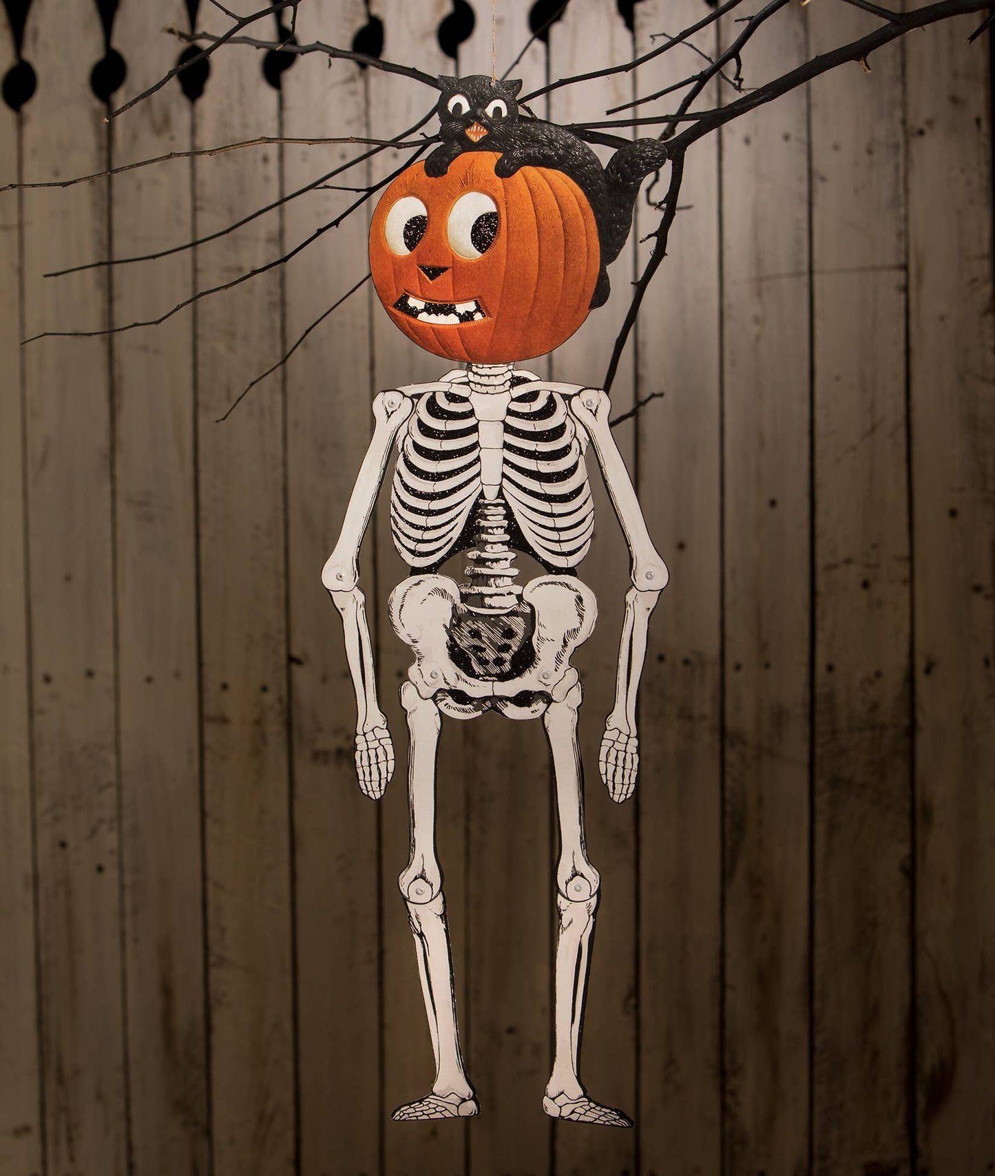 Jack & Cat Hanging Skeleton - Bria Blair Creative