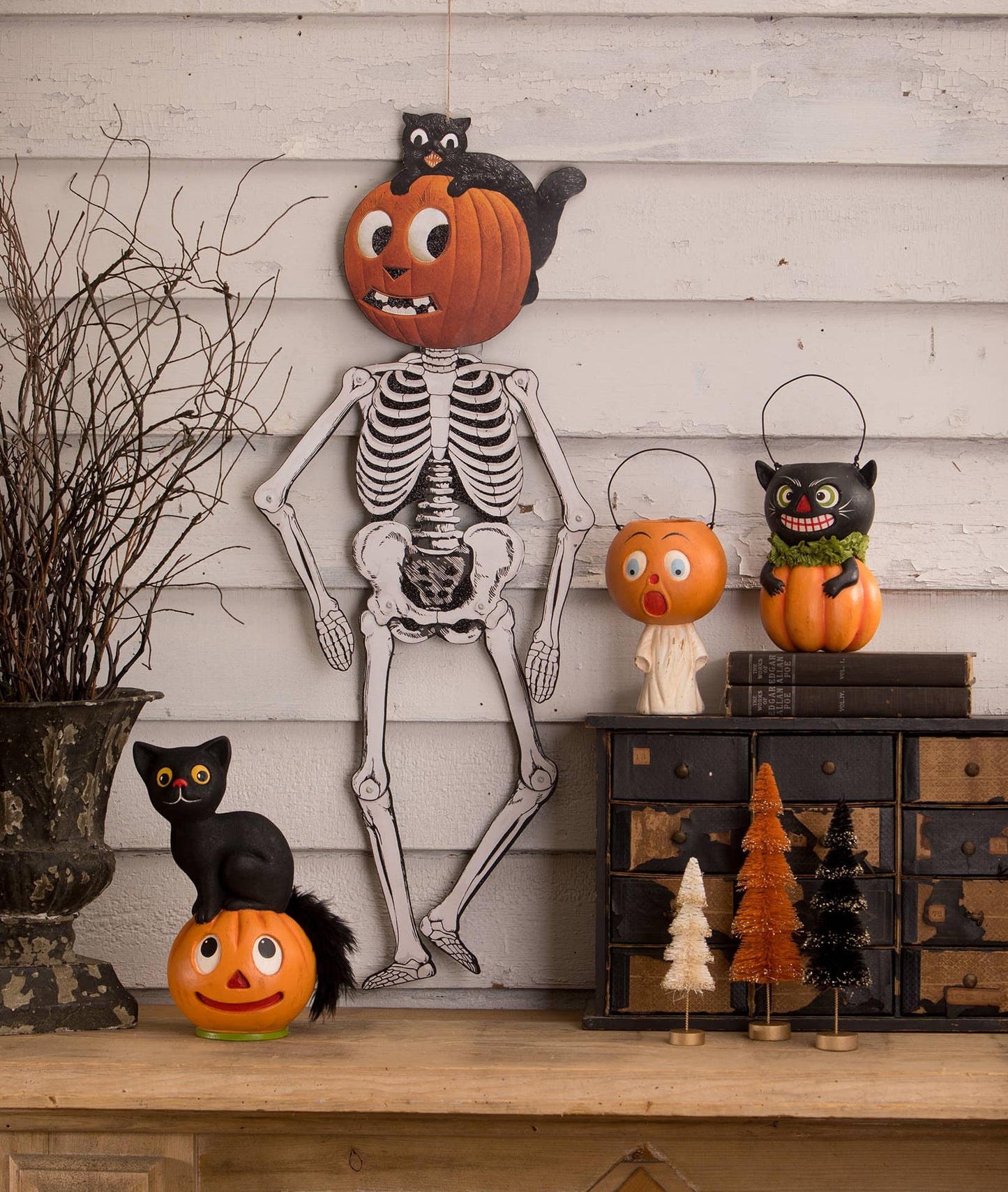 Jack & Cat Hanging Skeleton - Bria Blair Creative