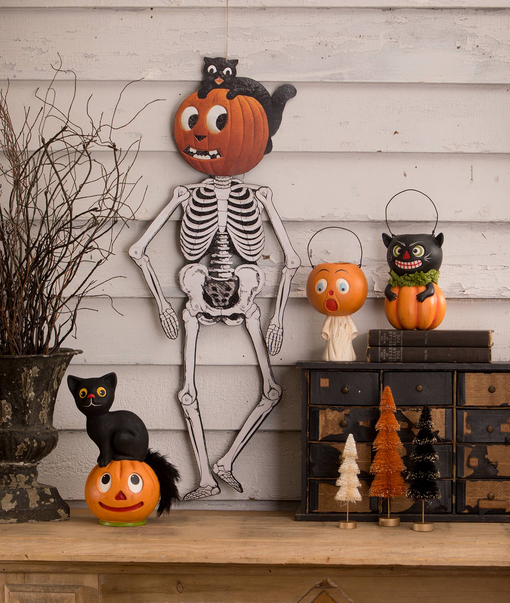 Jack & Cat Hanging Skeleton - Bria Blair Creative