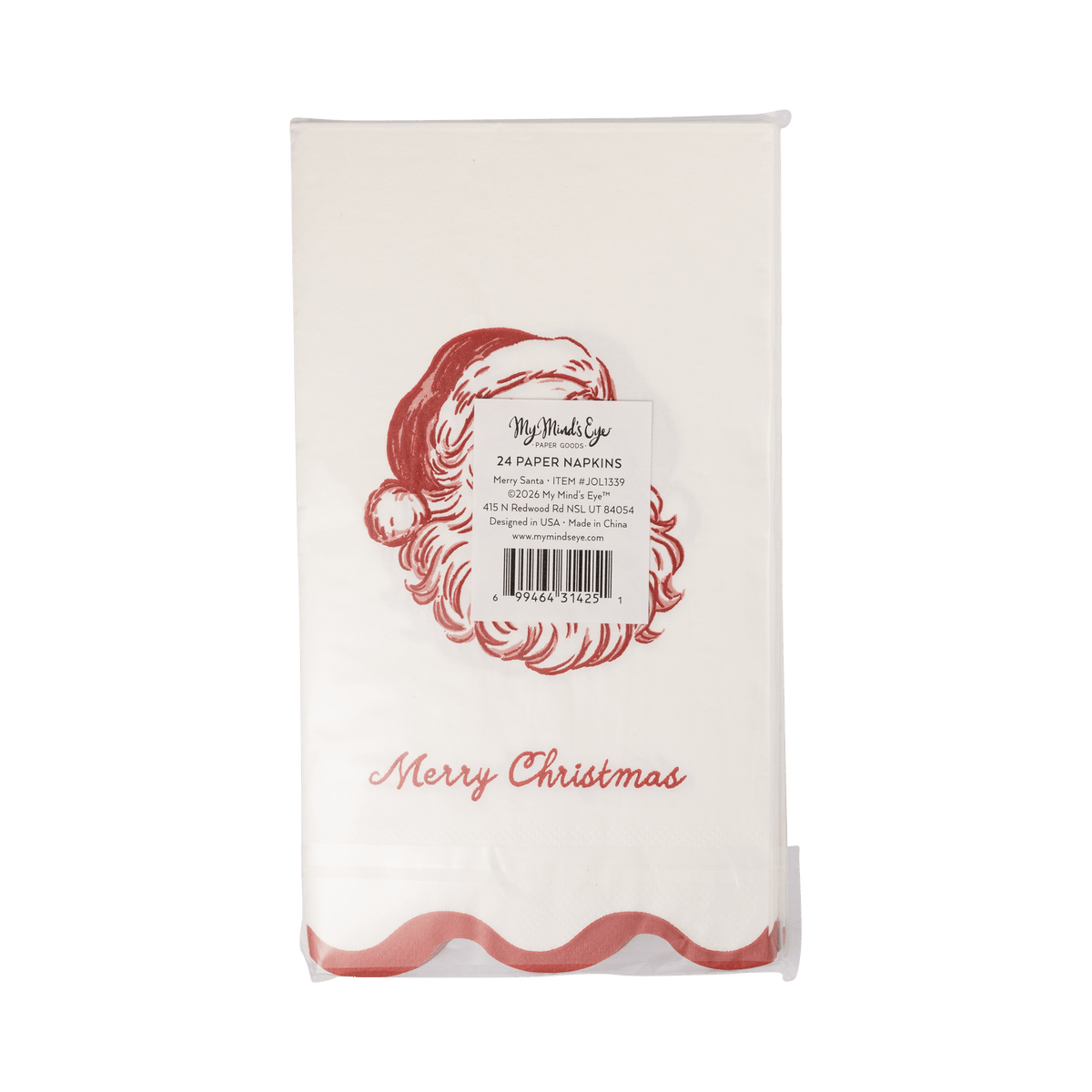 JOL1339 - Vintage Santa Merry Christmas Paper Dinner Napkins - Bria Blair Creative