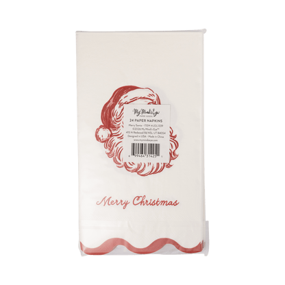 JOL1339 - Vintage Santa Merry Christmas Paper Dinner Napkins - Bria Blair Creative