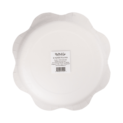 JOL1342 - Red and Green Plaid Scalloped 10" Dinner Plates - Bria Blair Creative