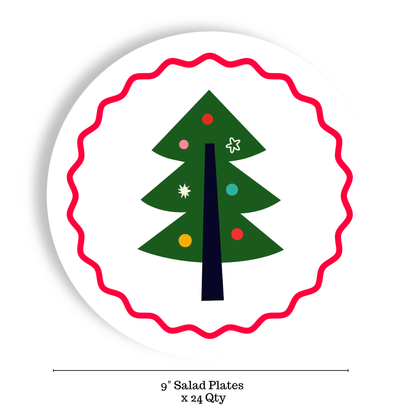 Jolly Christmas 24ct Salad Plate Separates (3 ply) - Bria Blair Creative