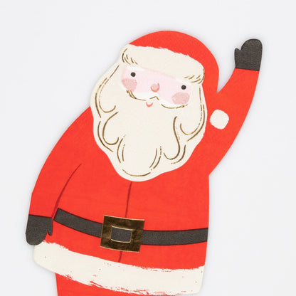Jolly Christmas Santa Napkins - Bria Blair Creative
