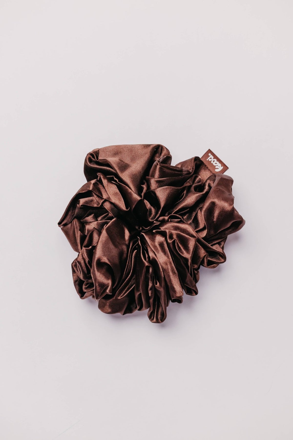 JUMBO SLEEP SATIN SCRUNCHIES: DARK BROWN - Bria Blair Creative