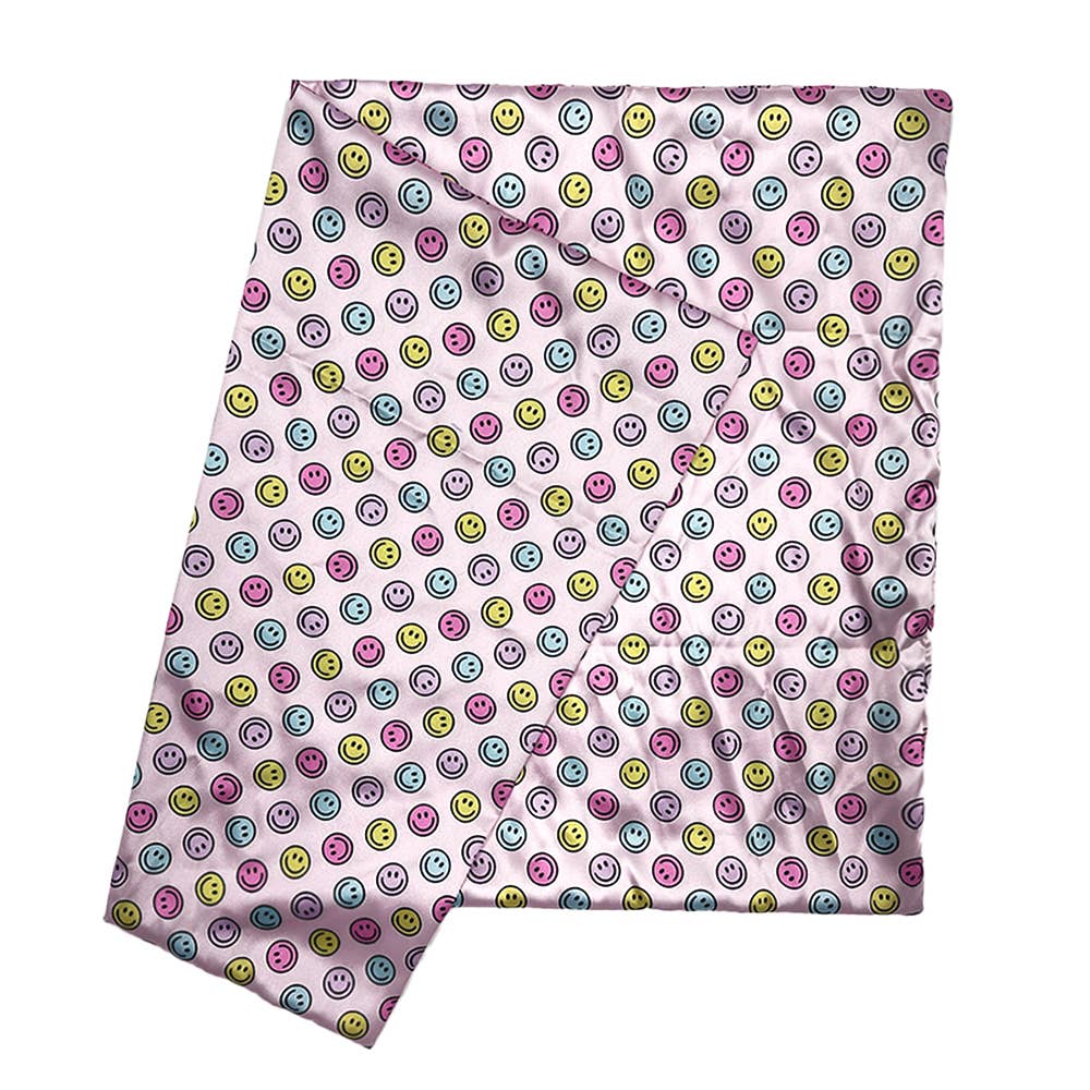 Karma Smiley Satin Pillowcase Bedding Anti Frizz Pillow Case - Bria Blair Creative