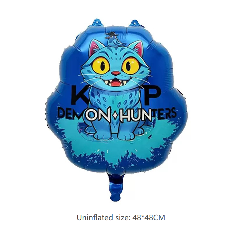 KDH K - pop inspired printed aluminum foil balloon - 50unit: 18 - inch Demon Hunter Girl Double - Sided Sphere - Bria Blair Creative