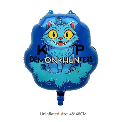 KDH K - pop inspired printed aluminum foil balloon - 50unit: 18 - inch Demon Hunter Girl Double - Sided Sphere - Bria Blair Creative