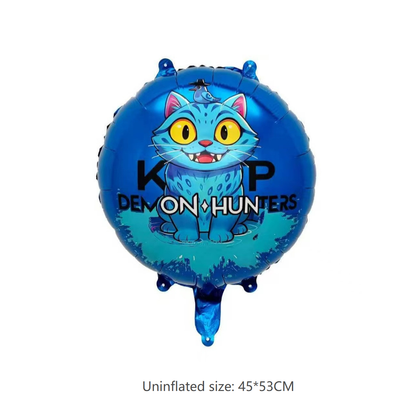 KDH K - pop inspired printed aluminum foil balloon - 50unit: 18 - inch Demon Hunter Girl Double - Sided Sphere - Bria Blair Creative
