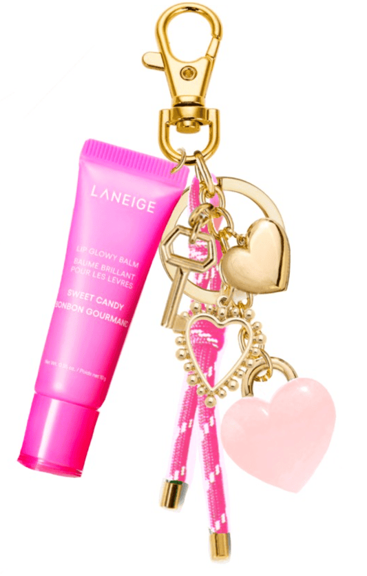 Key to My Heart Cluster Bag Charm in Pink & Shiny Gold - Bria Blair Creative