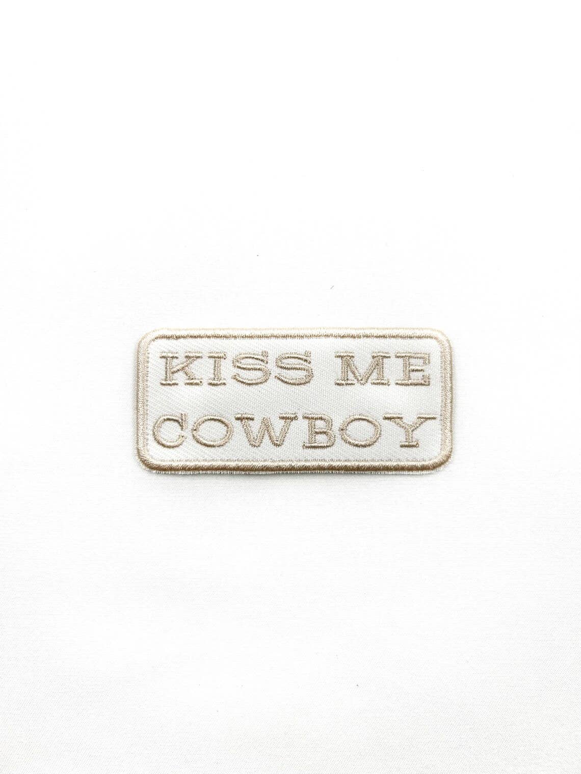 Kiss Me Cowboy Patch Embroidered Iron - On Patch Western Rodeo - Bria Blair Creative