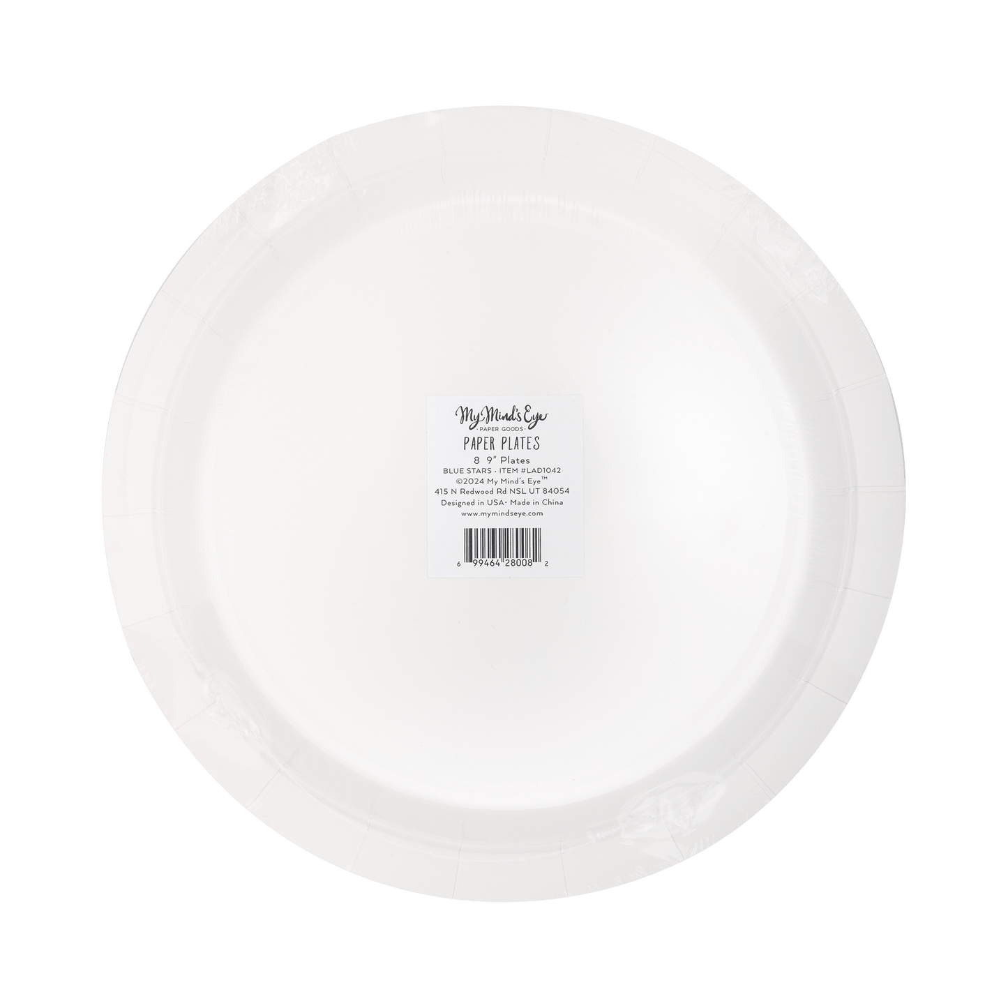 Lady Liberty Blue Stars Paper Plate - Bria Blair Creative