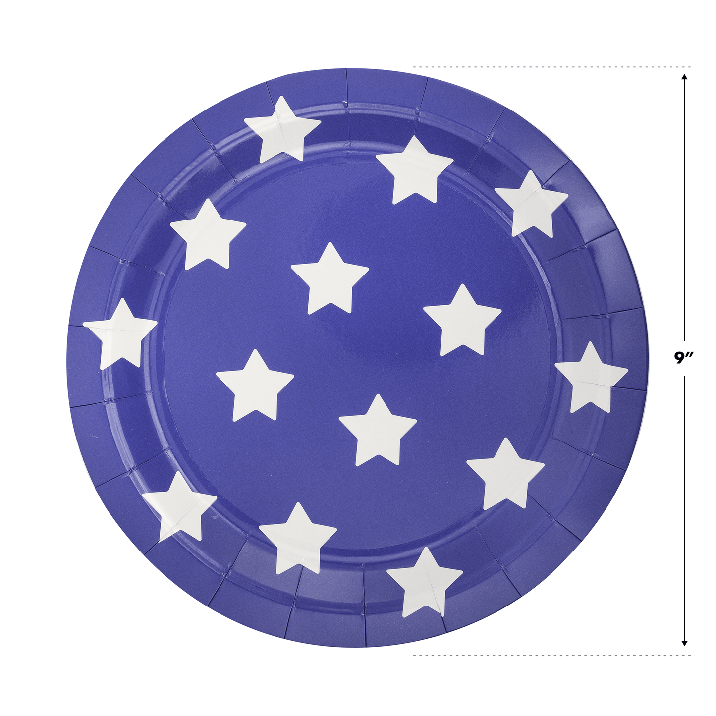 Lady Liberty Blue Stars Paper Plate - Bria Blair Creative