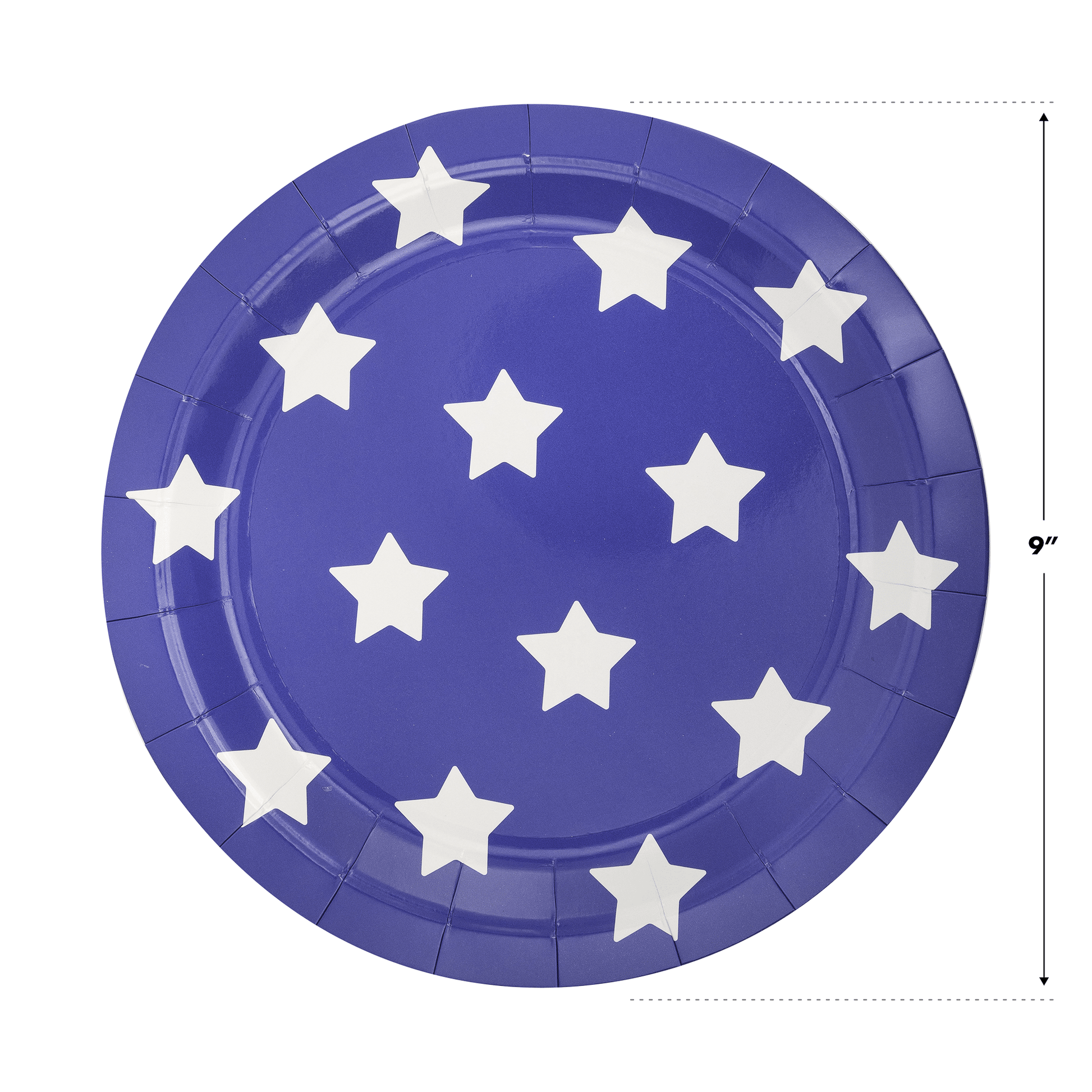 Lady Liberty Blue Stars Paper Plate - Bria Blair Creative