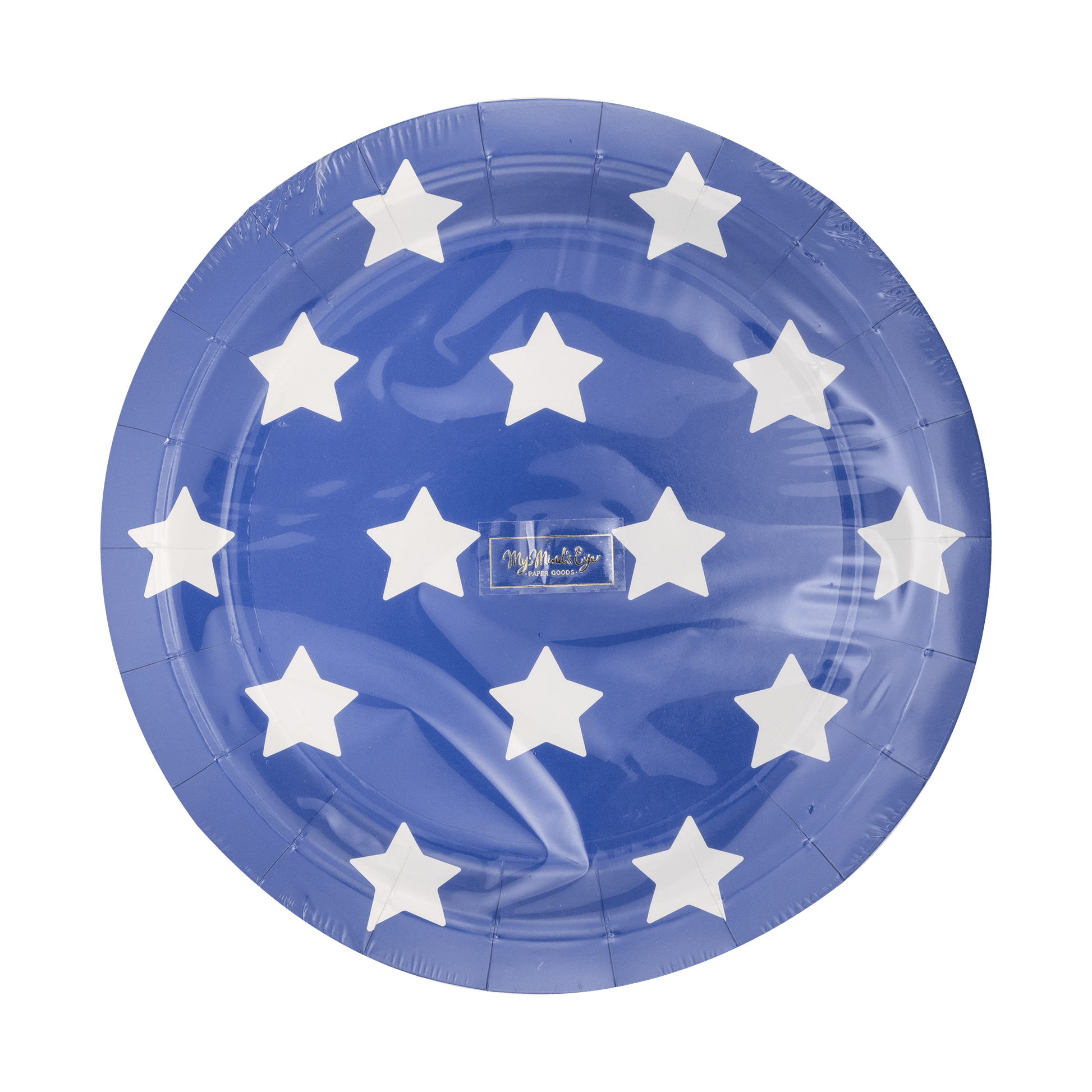 Lady Liberty Blue Stars Paper Plate - Bria Blair Creative