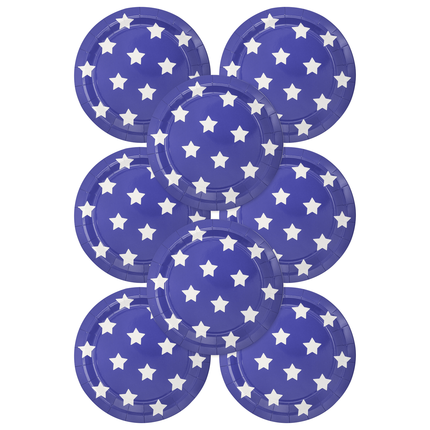 Lady Liberty Blue Stars Paper Plate - Bria Blair Creative