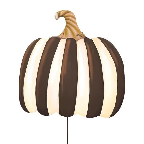 Large Chocolate Striped Pumpkin - Bria Blair Creative