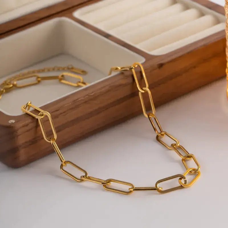 Large Chunky Paperclip Necklace - Bria Blair Creative