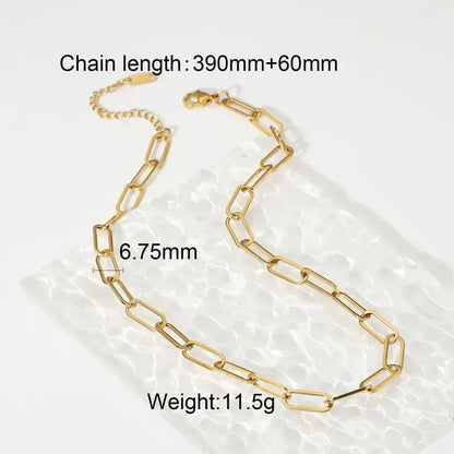 Large Chunky Paperclip Necklace - Bria Blair Creative