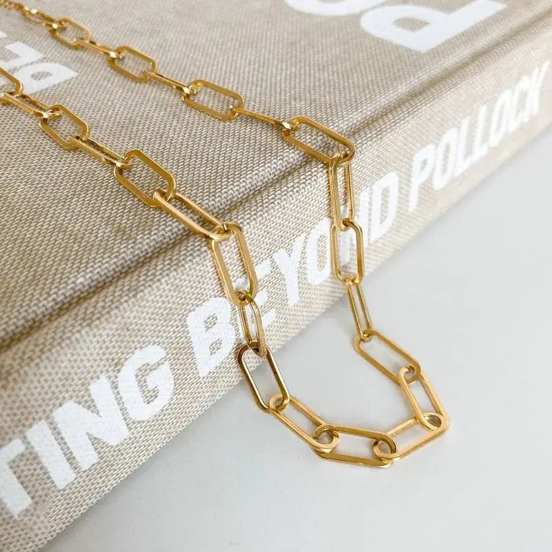 Large Chunky Paperclip Necklace - Bria Blair Creative