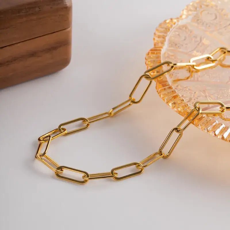 Large Chunky Paperclip Necklace - Bria Blair Creative