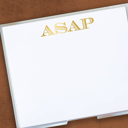 Large Gold Foil ASAP Notepad - Bria Blair Creative