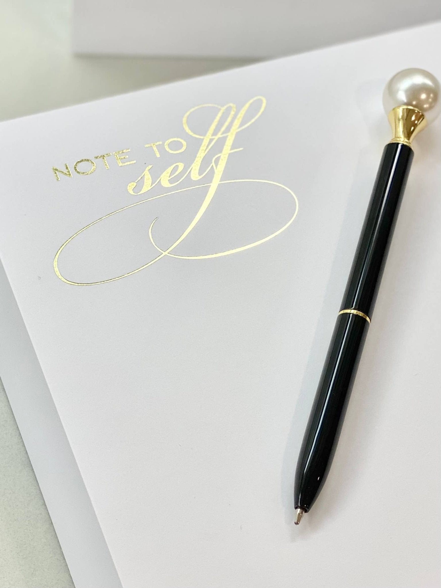 Large Gold Foil Note to Self Notepad - Bria Blair Creative