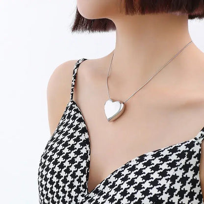 Large Gold Heart Pendant Necklace - Bria Blair Creative