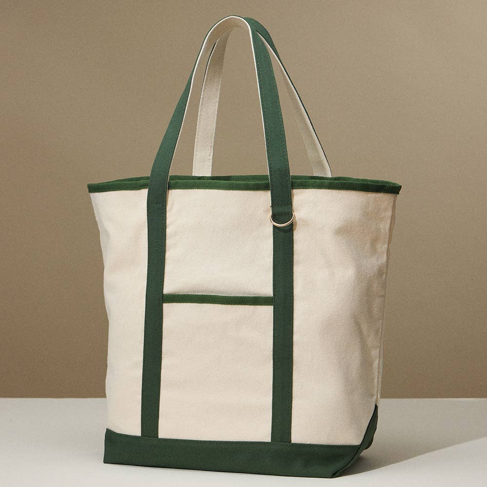 Large Multi Classic Canvas Tote Bag : Taupe - Bria Blair Creative