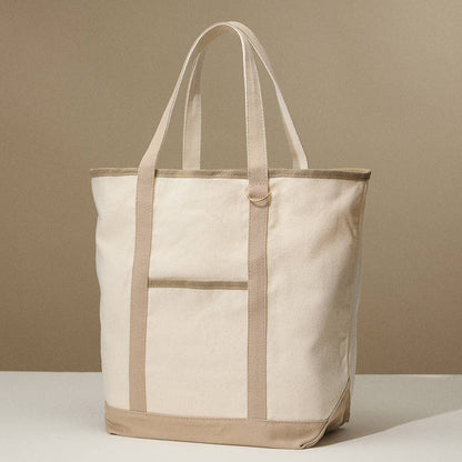 Large Multi Classic Canvas Tote Bag : Taupe - Bria Blair Creative