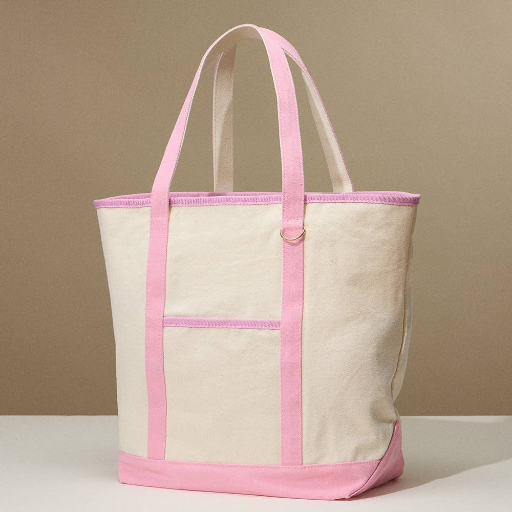 Large Multi Classic Canvas Tote Bag : Taupe - Bria Blair Creative