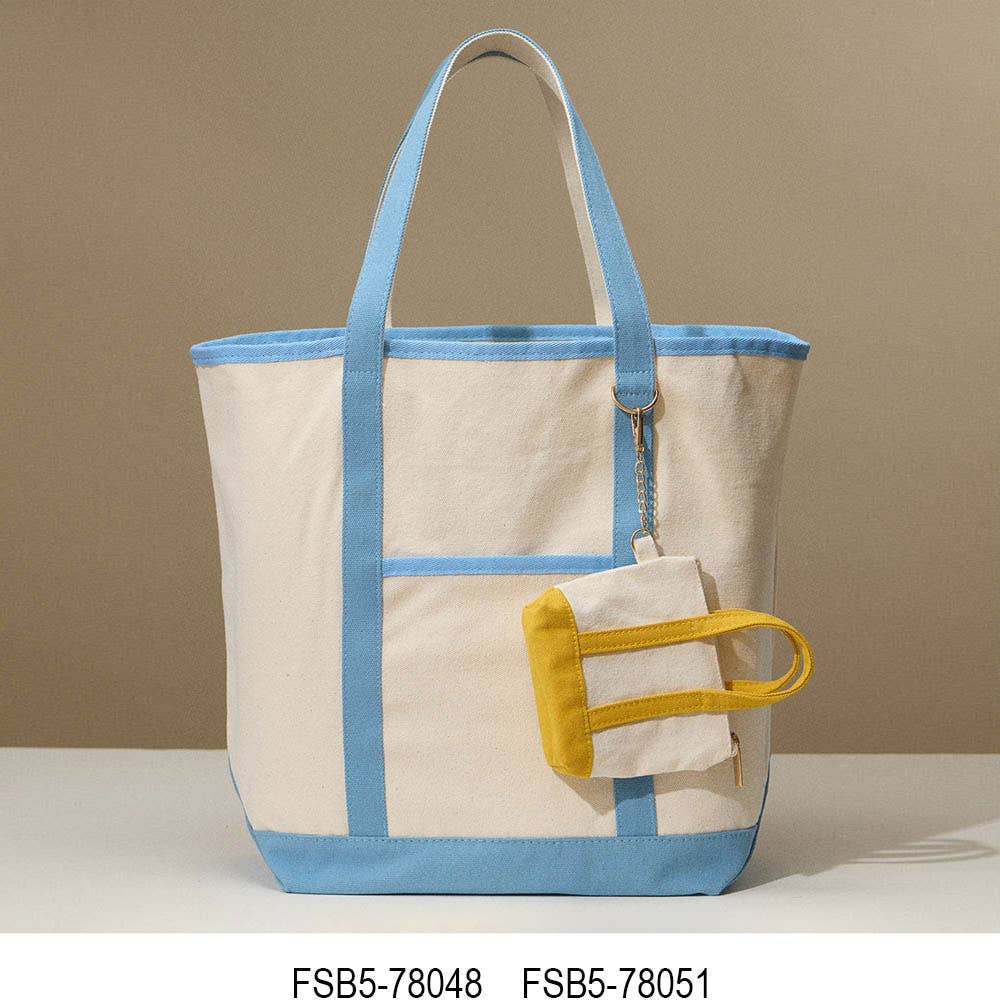 Large Multi Classic Canvas Tote Bag : Taupe - Bria Blair Creative