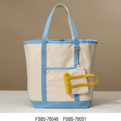 Large Multi Classic Canvas Tote Bag : Taupe - Bria Blair Creative