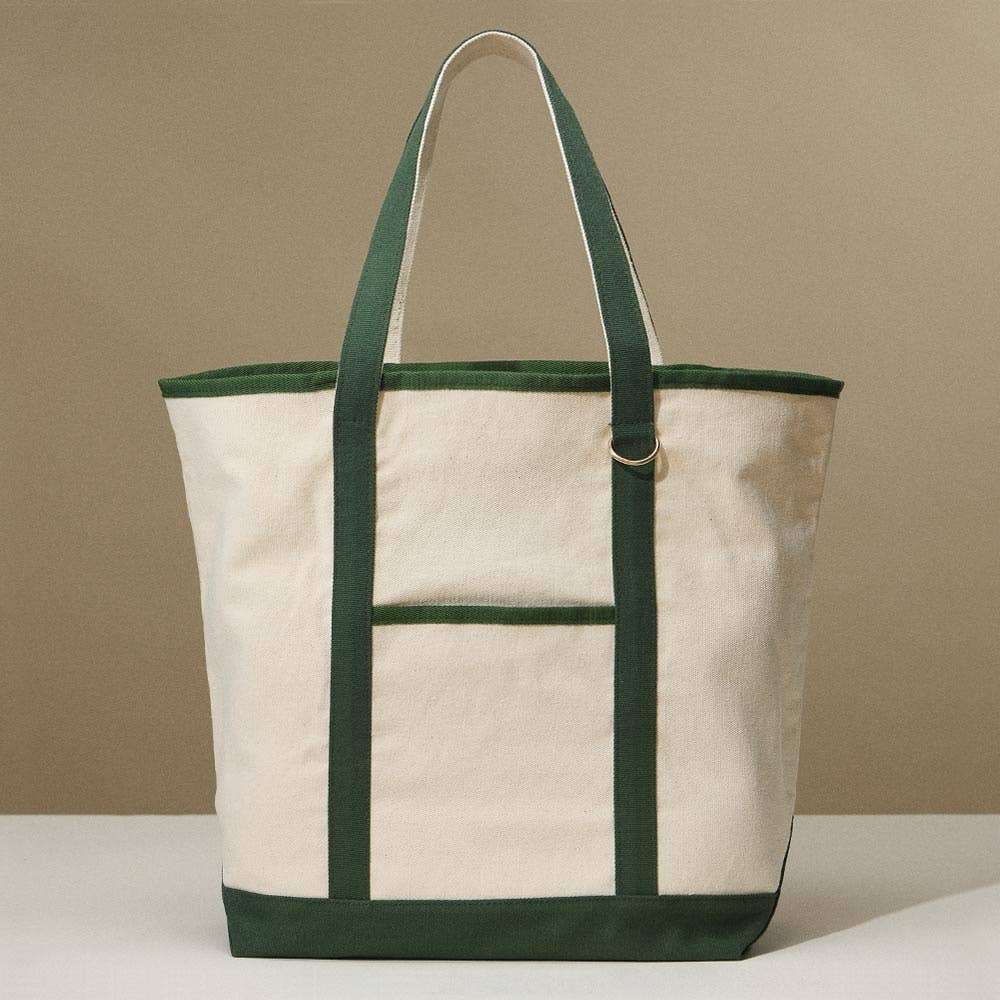 Large Multi Classic Canvas Tote Bag : Taupe - Bria Blair Creative