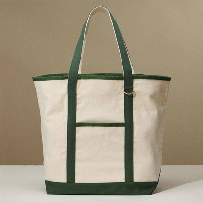 Large Multi Classic Canvas Tote Bag : Taupe - Bria Blair Creative