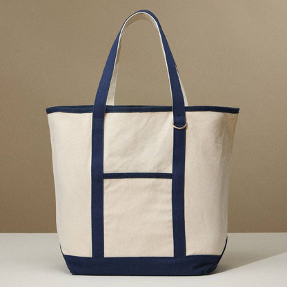 Large Multi Classic Canvas Tote Bag : Taupe - Bria Blair Creative
