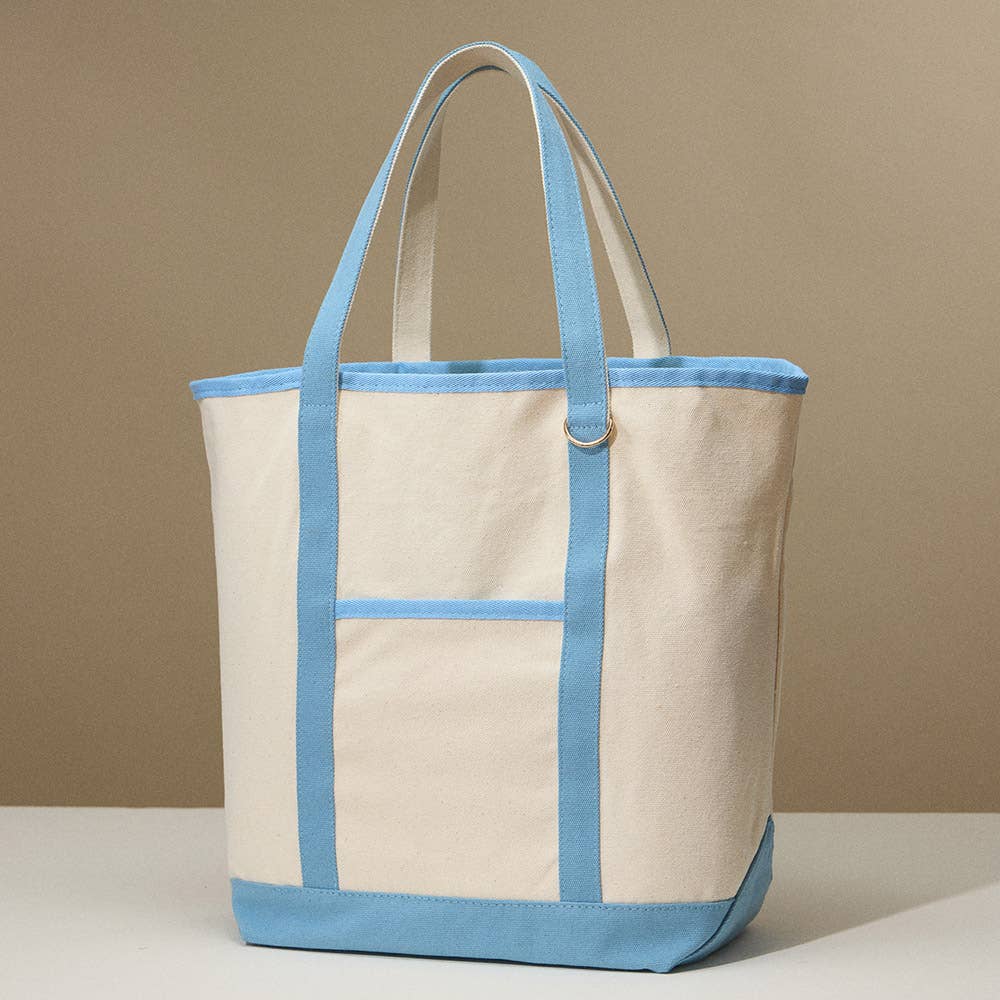 Large Multi Classic Canvas Tote Bag : Taupe - Bria Blair Creative