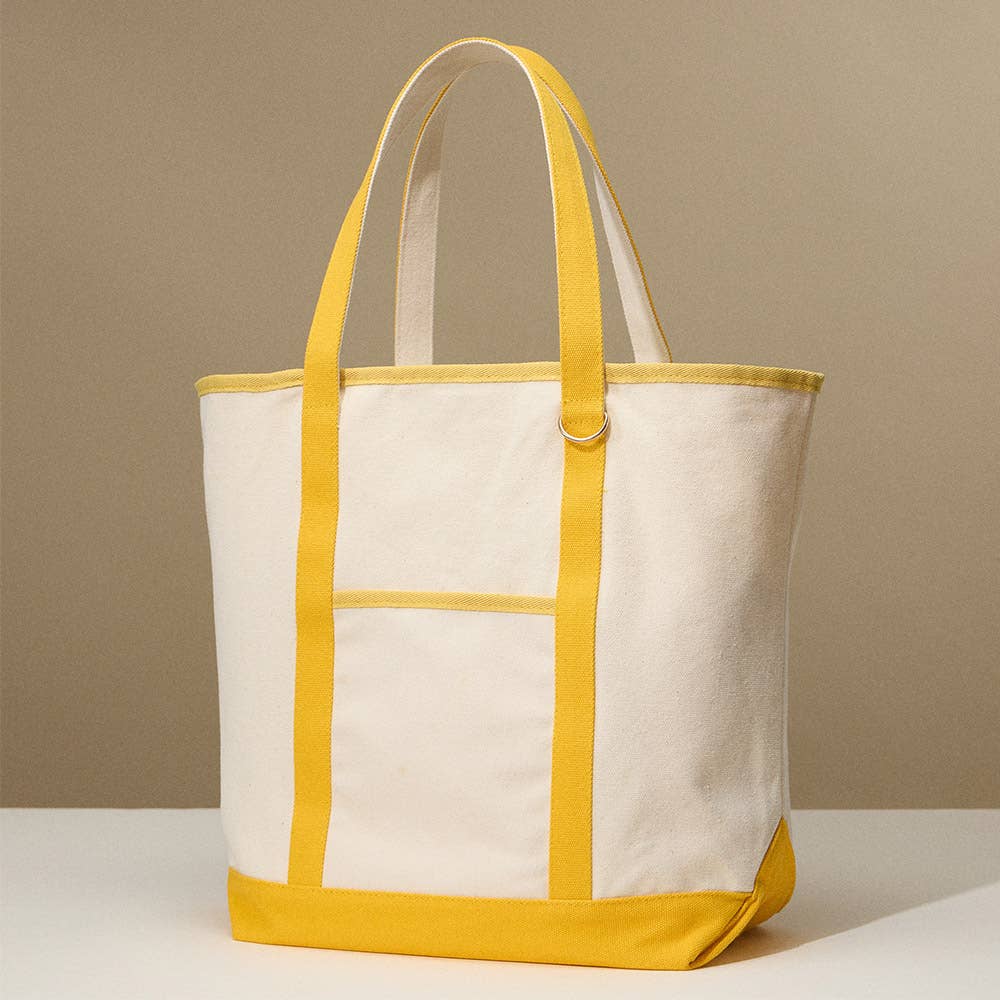 Large Multi Classic Canvas Tote Bag : Taupe - Bria Blair Creative