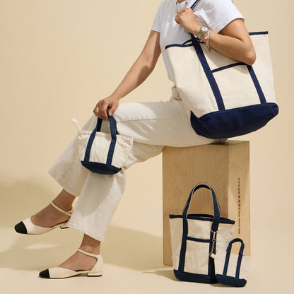 Large Multi Classic Canvas Tote Bag : Taupe - Bria Blair Creative