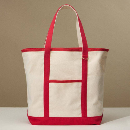 Large Multi Classic Canvas Tote Bag : Taupe - Bria Blair Creative